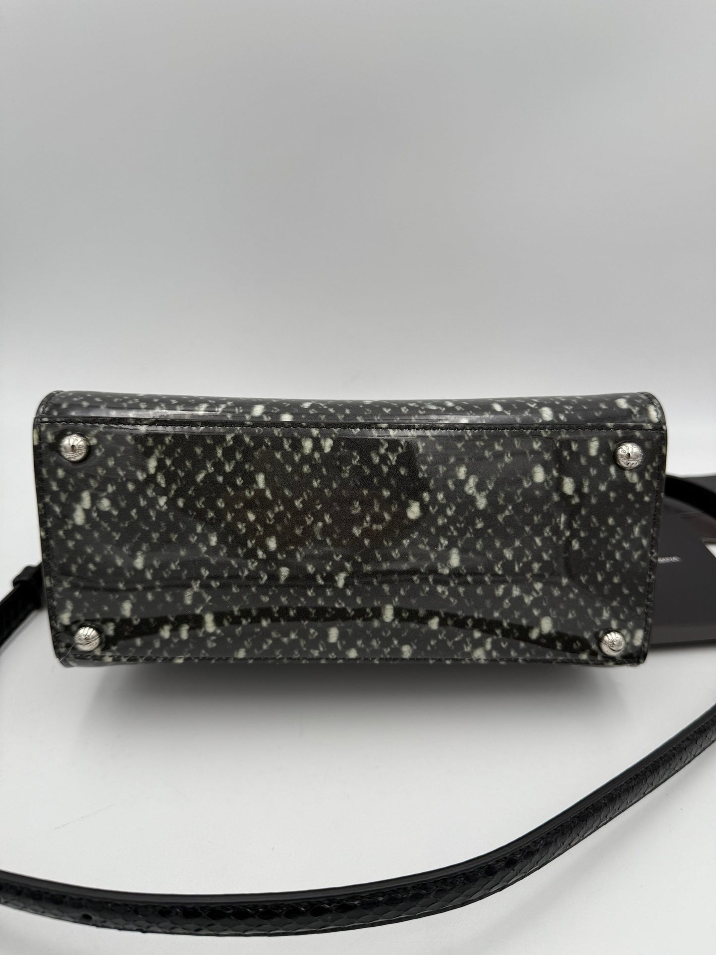 “Monica” Python and Patent Handbag