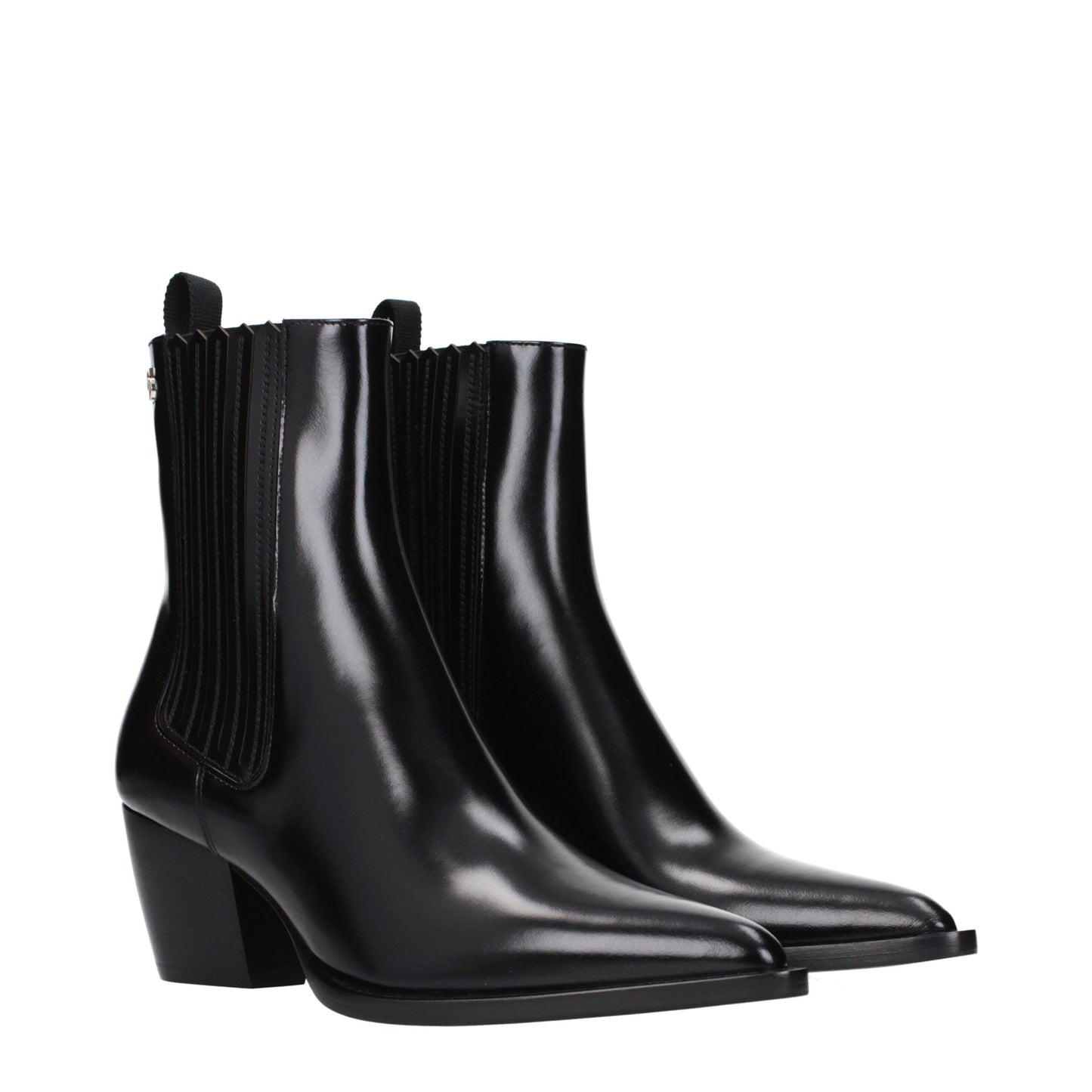 Black Leather Ankle Boots