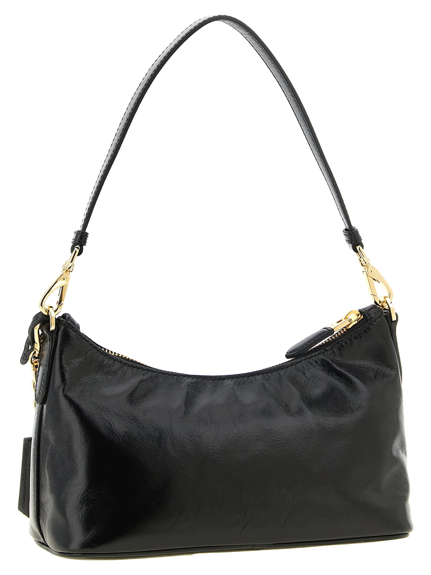 Black Calfskin Shoulder Bag