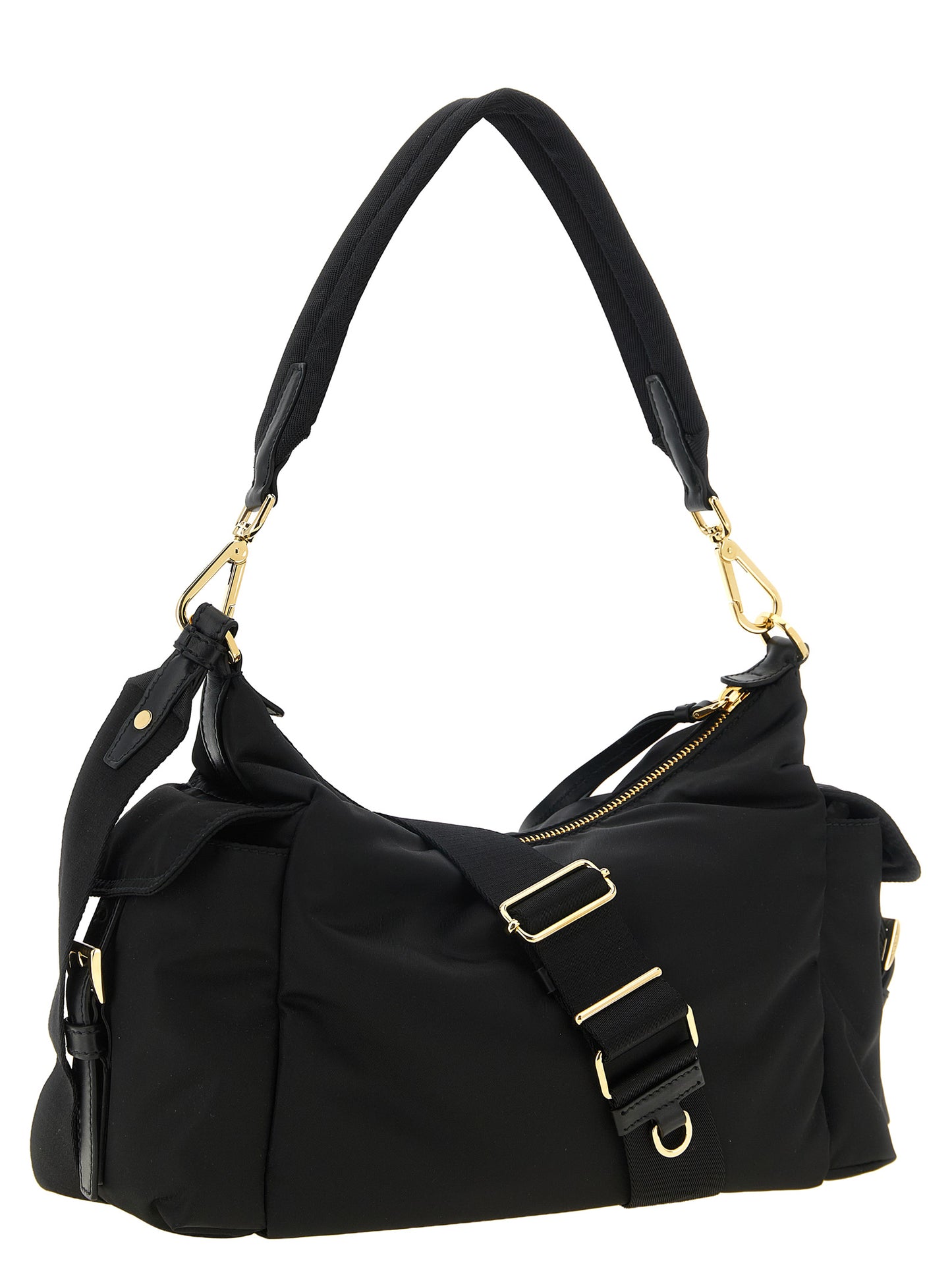 Black Polyamide Shoulder Bag