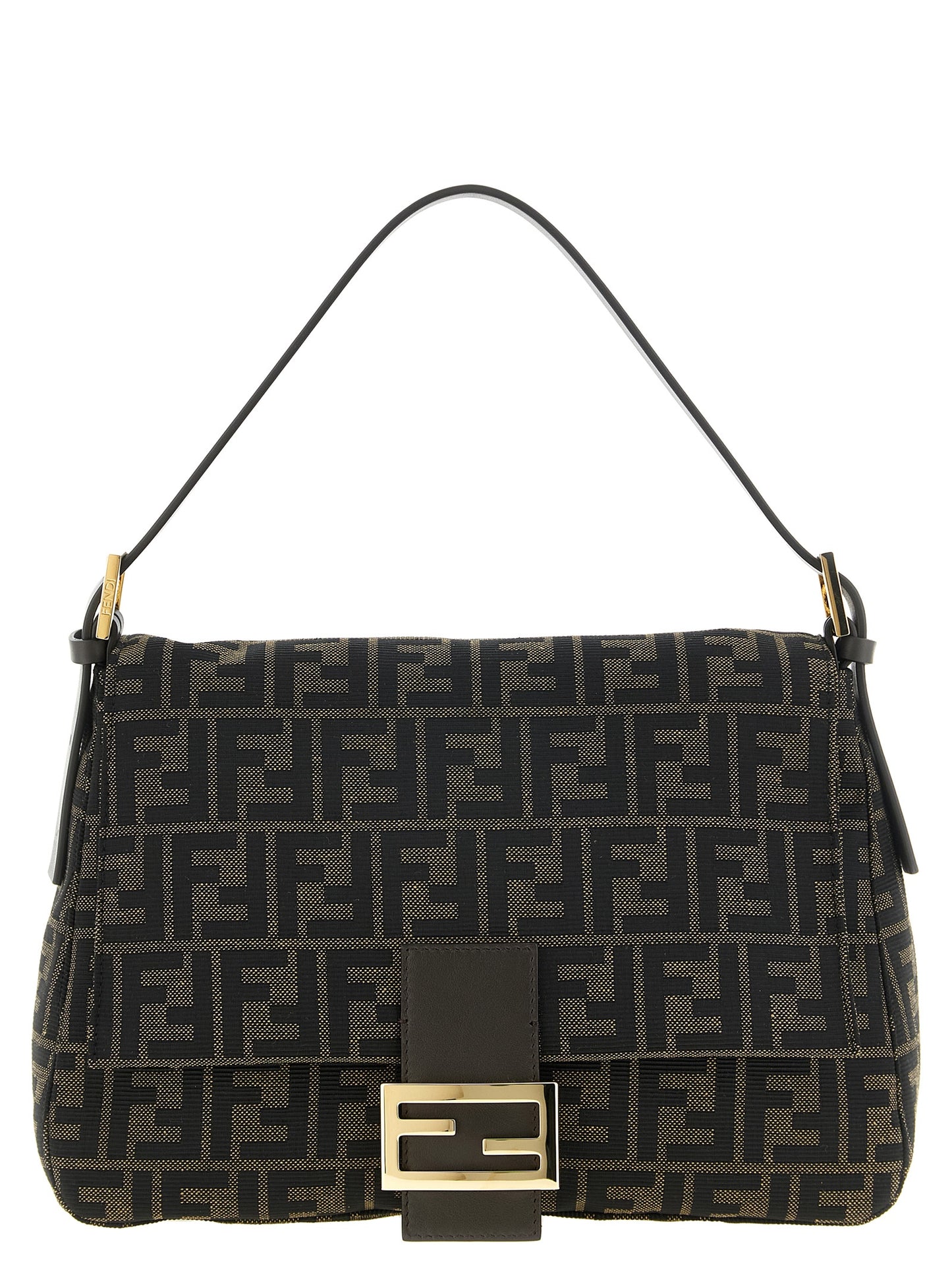 Brown Polyester Shoulder Bag