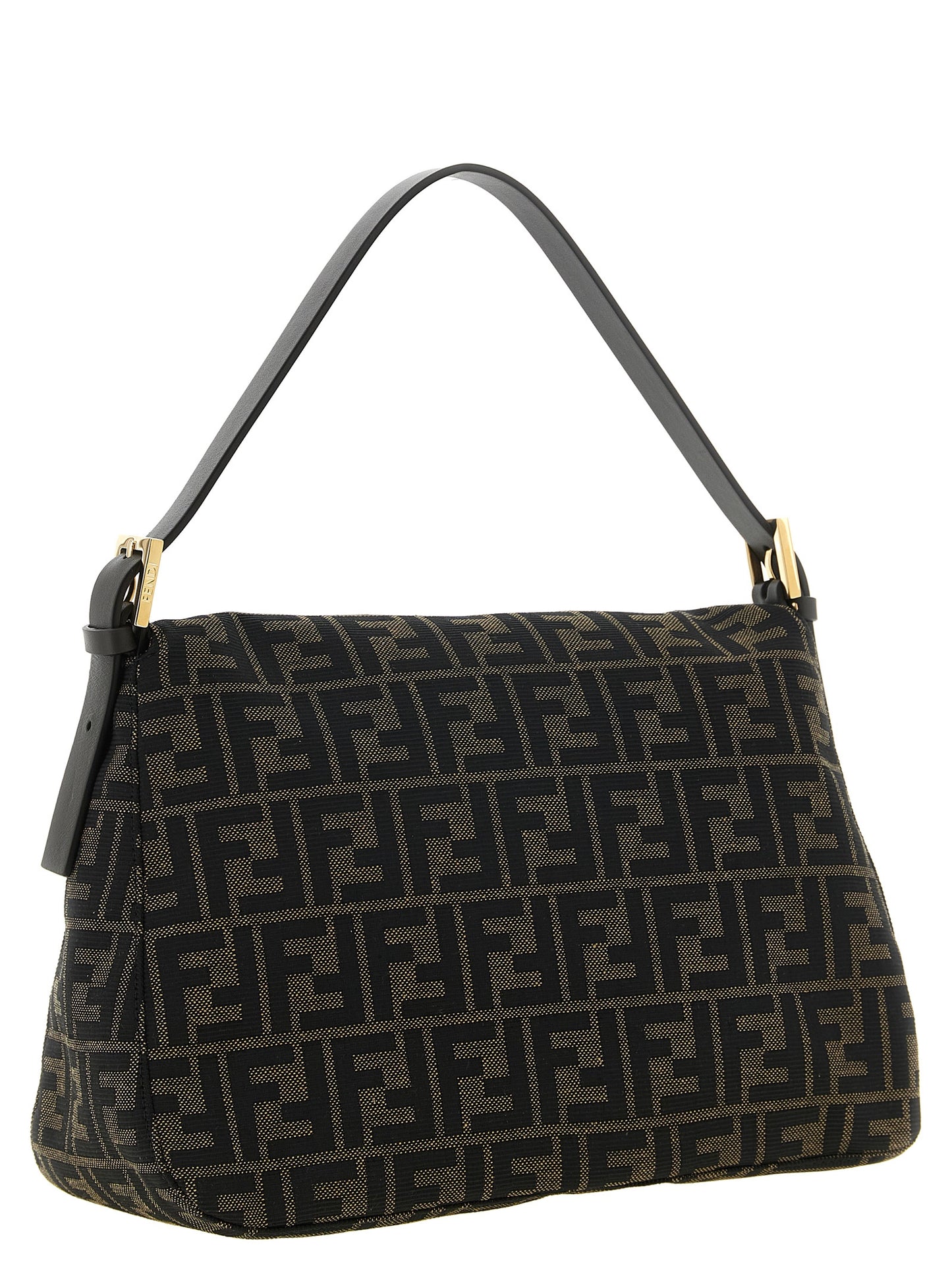 Brown Polyester Shoulder Bag