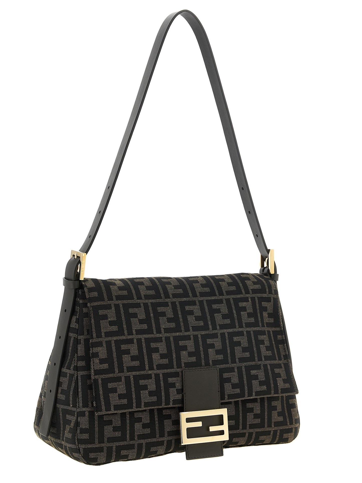 Brown Polyester Shoulder Bag