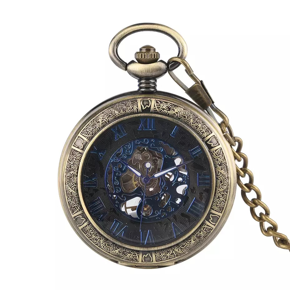 Men's Luxury Transparent Mechanical Pocket Watch