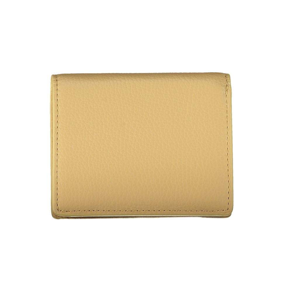 Beige Leather Women Wallet