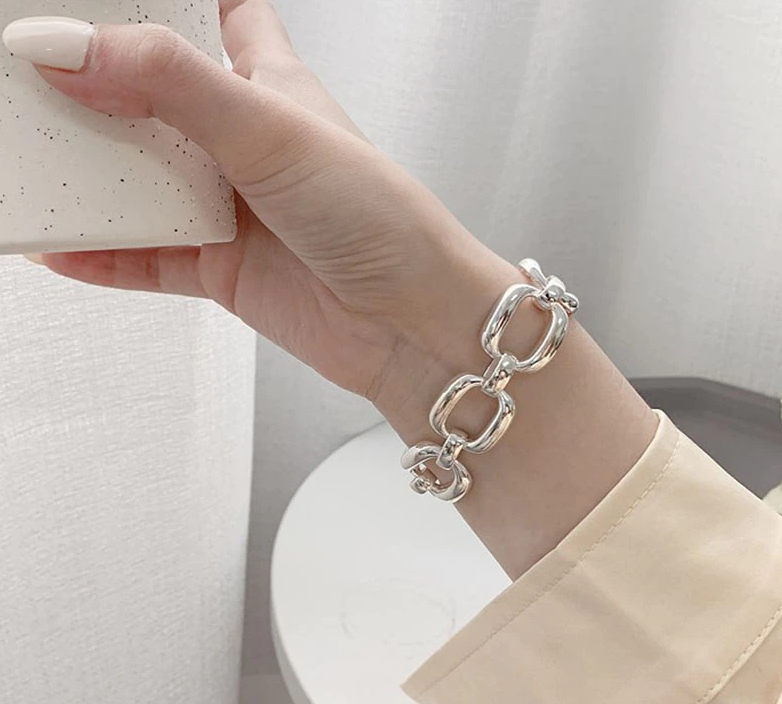 Vintage Thick Chain Bracelet for Women