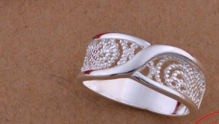 Vintage Hollow Pattern Wedding 925 Silver Ring