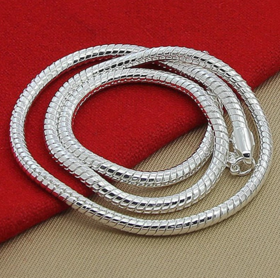 Sterling Silver Chain and Bracelet Set, Necklace 16 in., Bracelet 8 in.