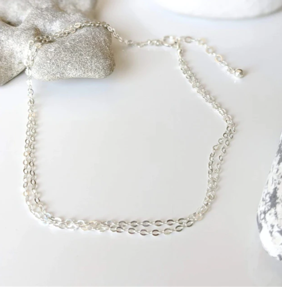 Simple Sterling Silver Chain Anklets