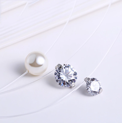 Crystal\Pearl Choker Necklace
