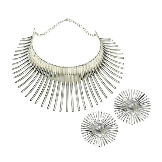 Suytable African Torque Choker Necklace & Earrings Set