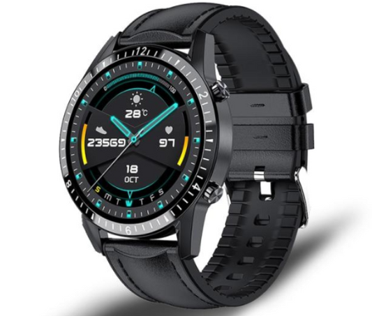 Bluetooth Smart Watch for Android, 1 Count, Black Case with Black Band