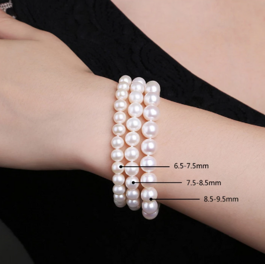 White Natural Freshwater Pearl Bracelet