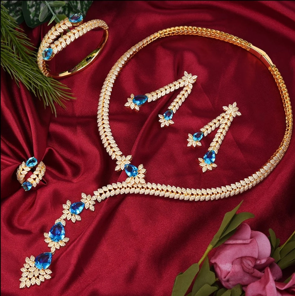 Suytable Luxury 4pc Lab Grown Jewelry Set