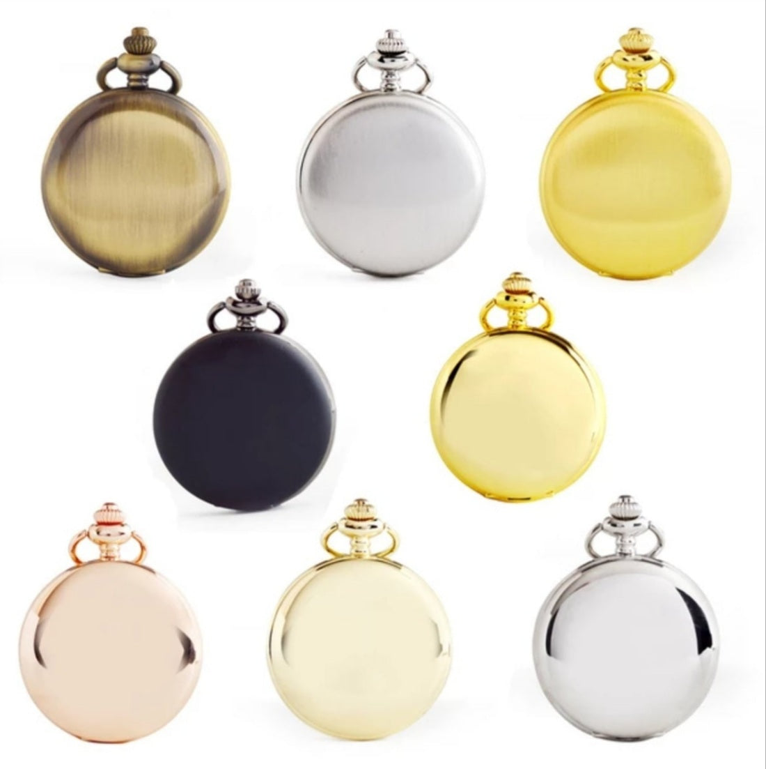 Retro Quartz Fob Pocket Dress Watch ~ Personalized Engraving