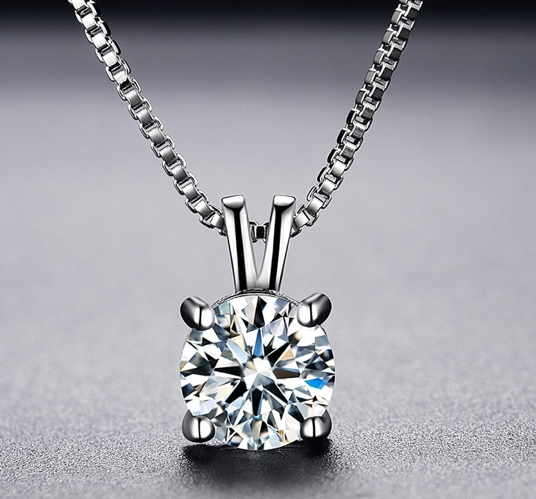 Stunning Solitaire Diamond Pendant Necklace