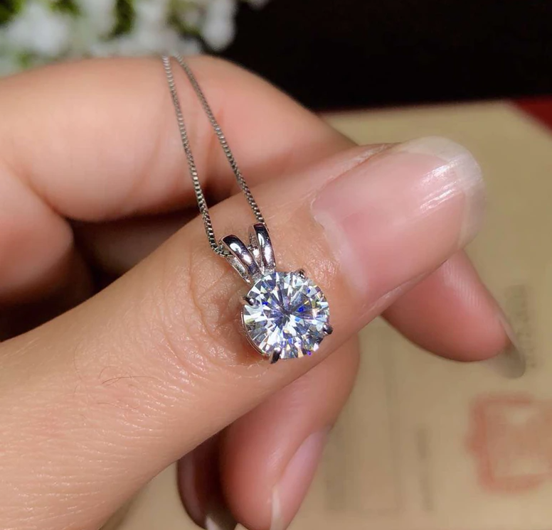 Stunning Solitaire Diamond Pendant Necklace
