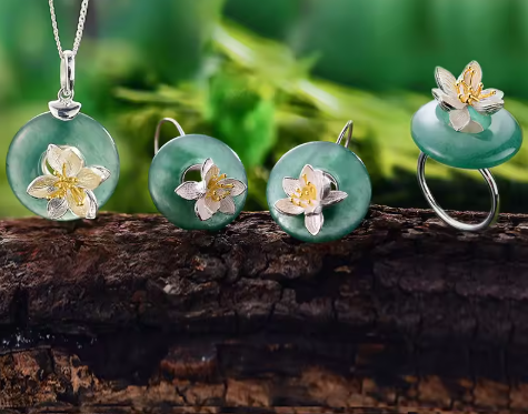 Suytable s925 Whispers Set - Ring, Pendant Necklace, Drop Earrings