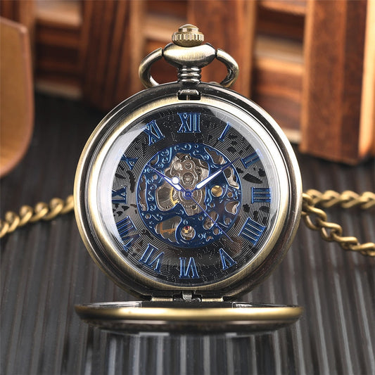 Men's Luxury Transparent Mechanical Pocket Watch