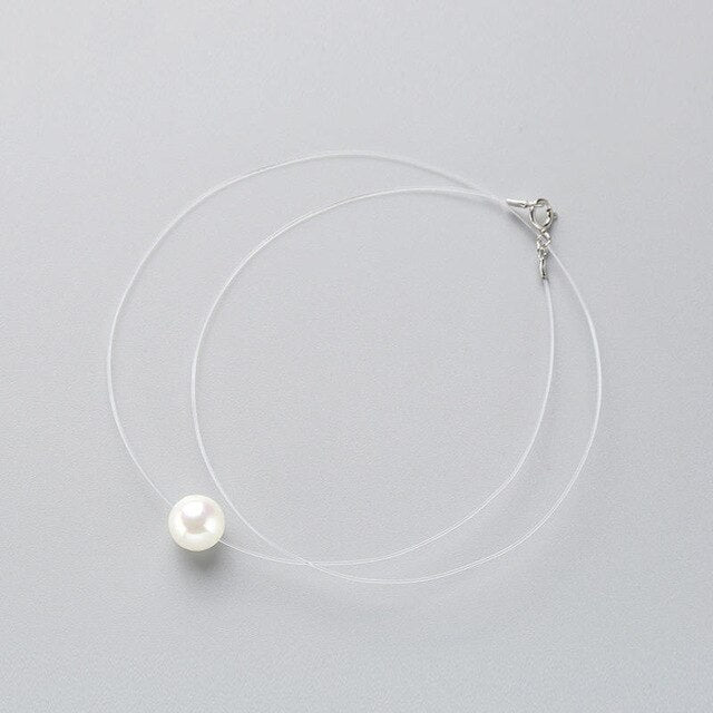 Crystal\Pearl Choker Necklace