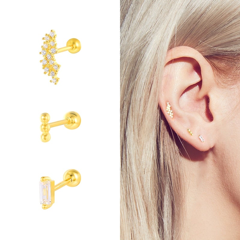 Cute Sterling Silver Stud Earrings