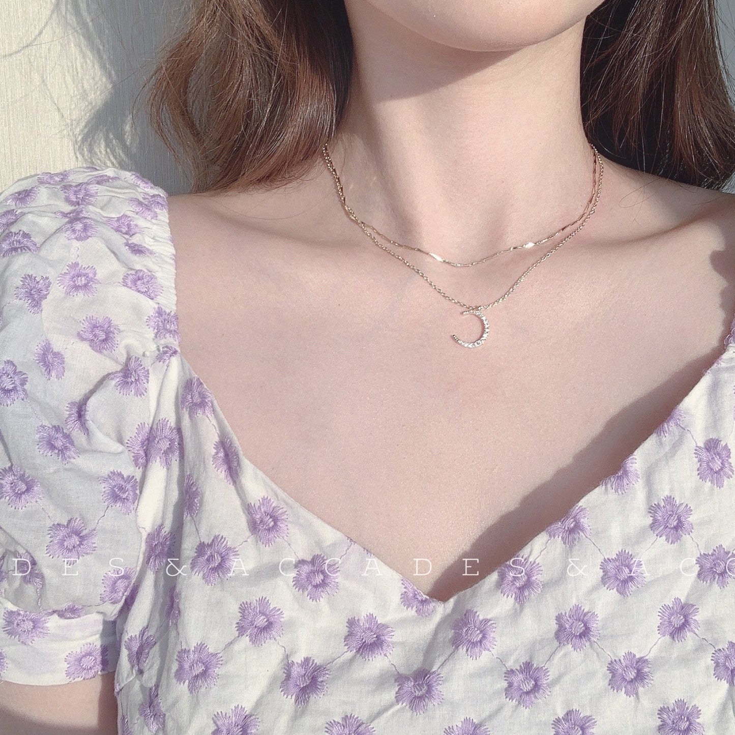 Gold Double Chain Choker Necklaces
