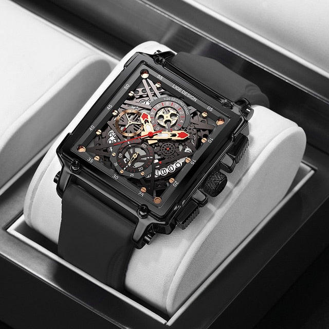 New Hollow Square Men's Dress Watch