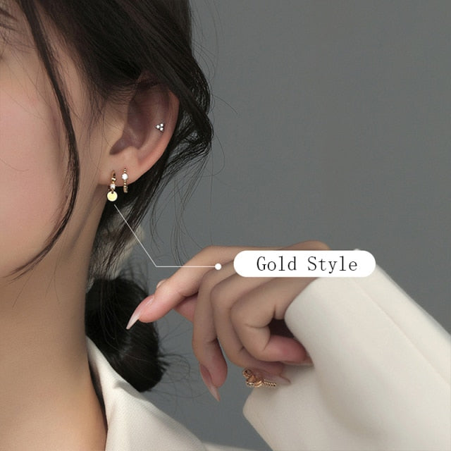 Solid 925 Sterling Silver Stud Earrings
