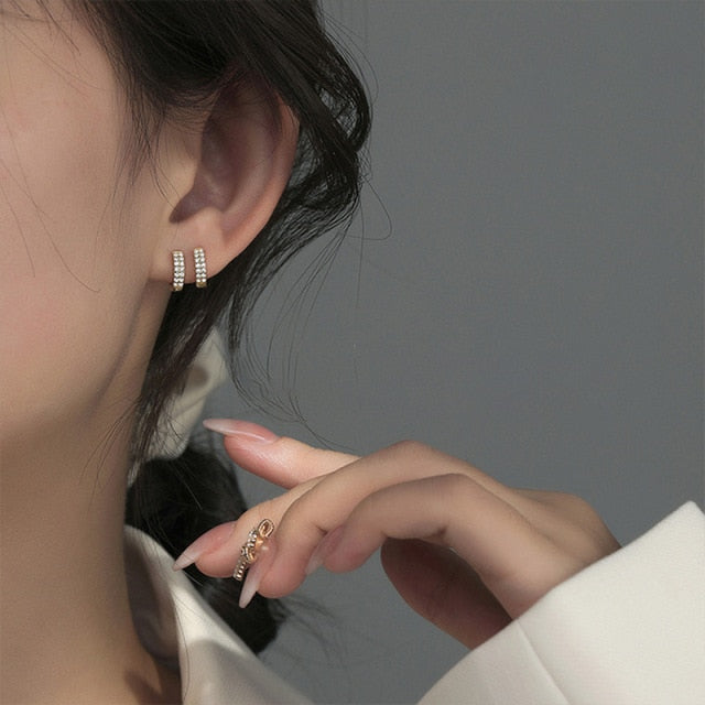 Solid 925 Sterling Silver Stud Earrings