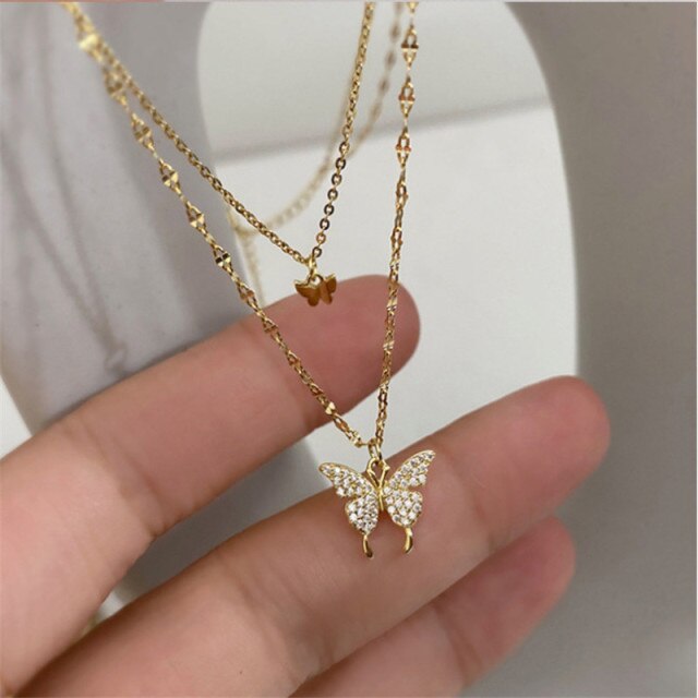 Sparkling Clavicle Chain Choker Necklace