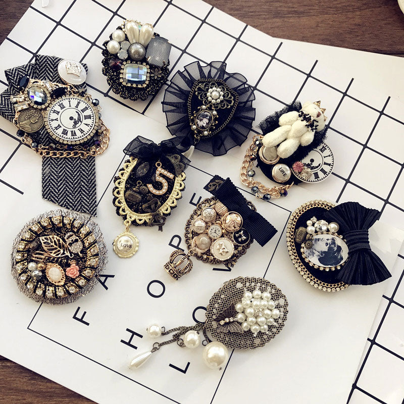 Retro Camellia Lapel Pins &  Brooches