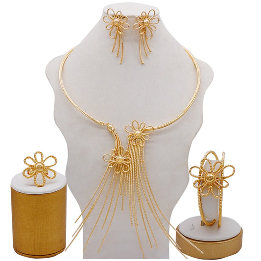 24K Gold Color Fine Jewelry Set